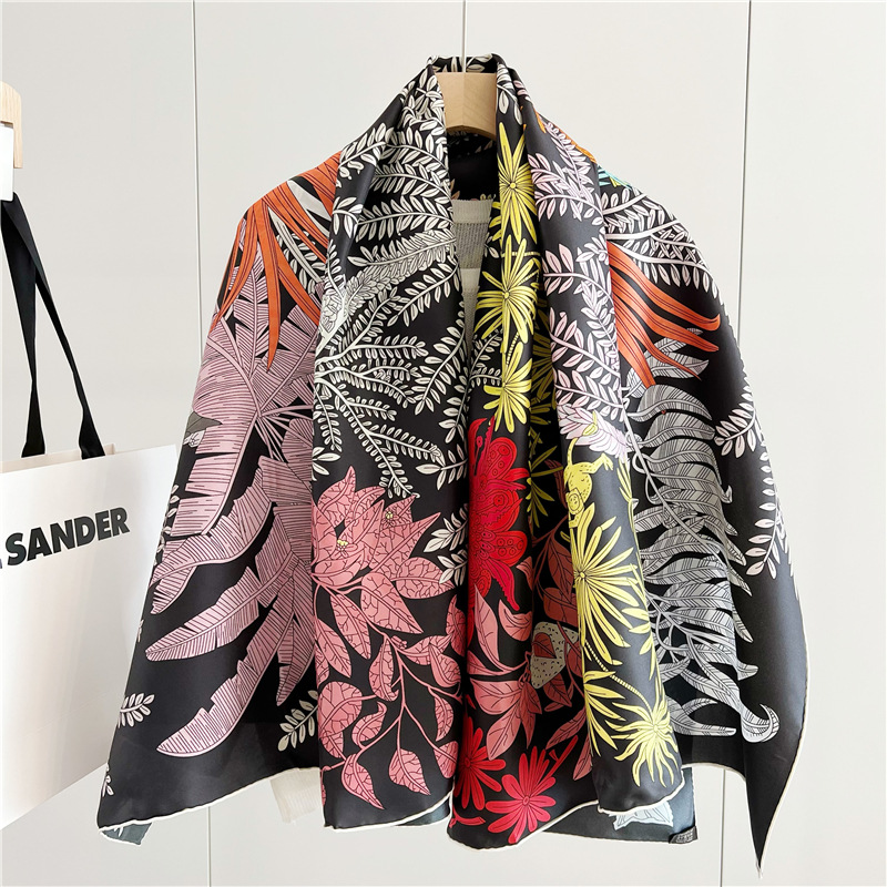Summer Clothing Design - 14mm ipek eşarp kadın el haddelenmiş