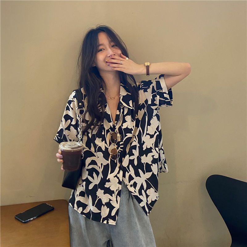 Summer Clothing For Teens - Yaz Yeni Baskı Gevşek Gömlek Üstleri