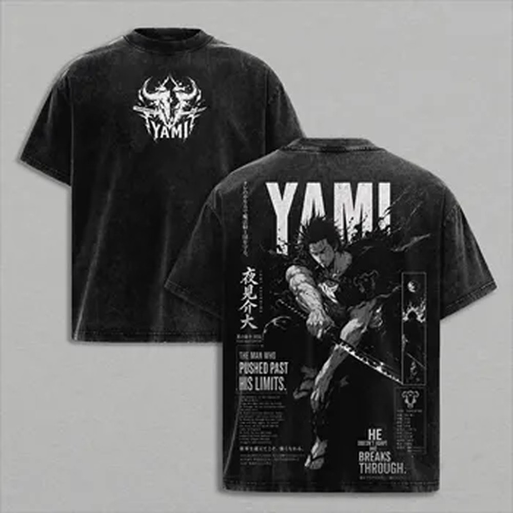 Vintage Summer Clothing Men - Manga Black Clover Yami Sukehiro Tişört
