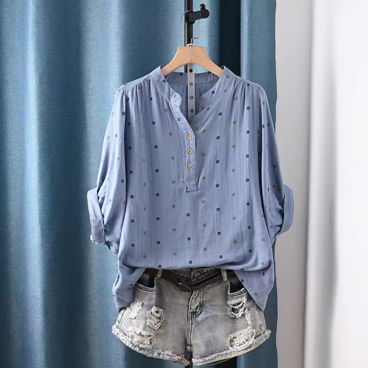 Summer Clothing Japan - 2026 Kadın bluzu Japon pamuk ipliği
