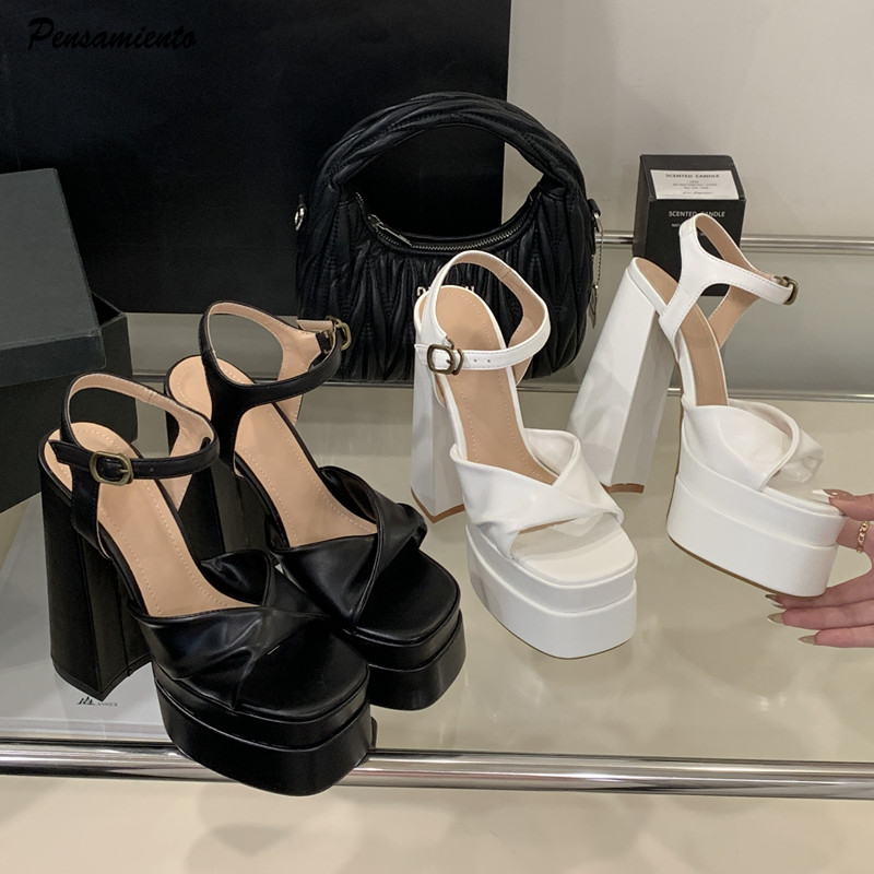 Summer Clothing Collection - Yıldız tarzı Moda Çift Platform Takozlar