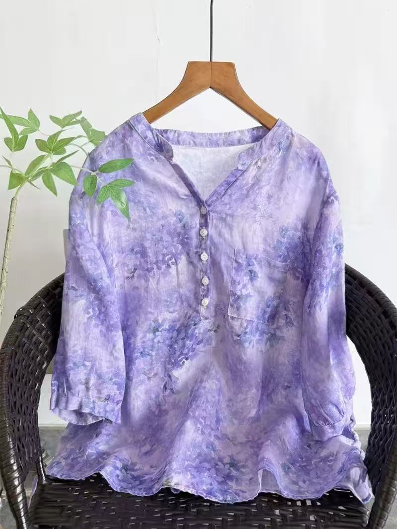 Summer Clothing Japan - Kadınlar için % 100% Rami gömlekler