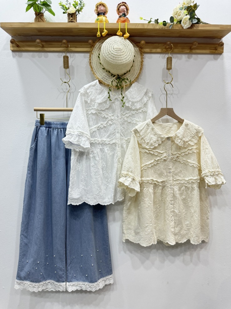 Summer Clothing In Japan - Mori kei giyim tatlı lolita gömlek