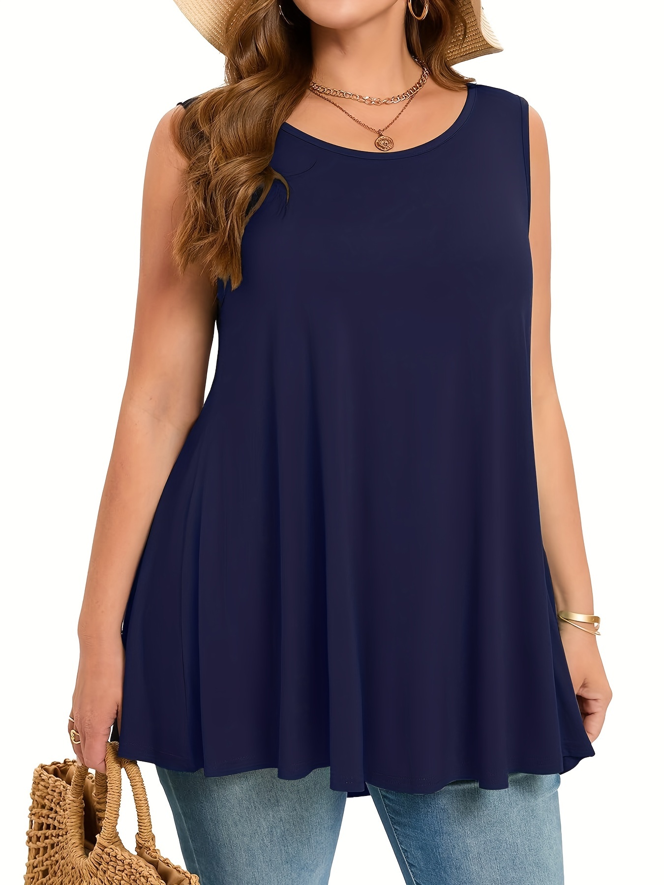 Artı Boyutu Basit Katı Tank To - Summer Clothing Styles For Women incelemesi ve fiyatı