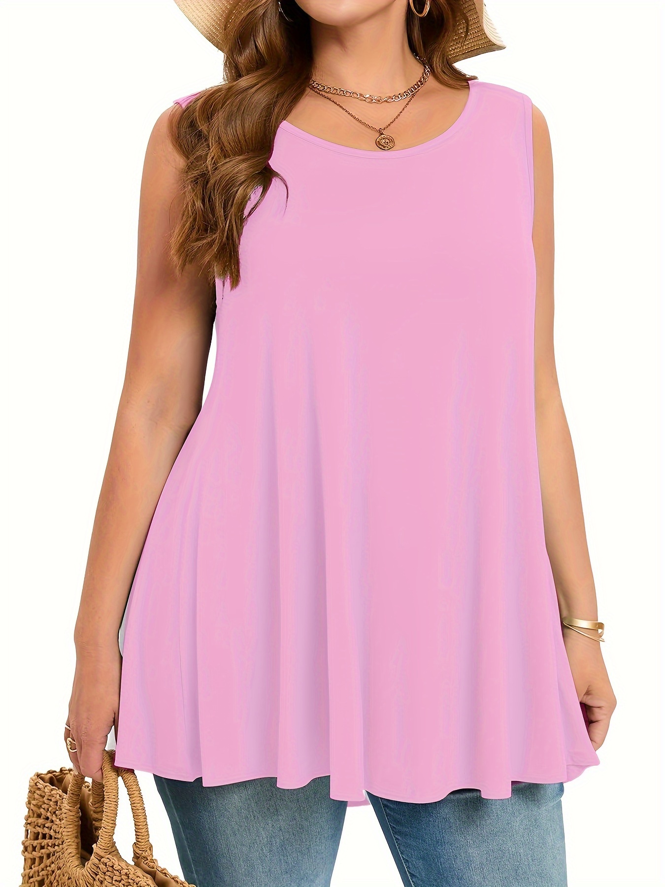 Artı Boyutu Basit Katı Tank To - Summer Clothing Styles For Women incelemesi ve fiyatı