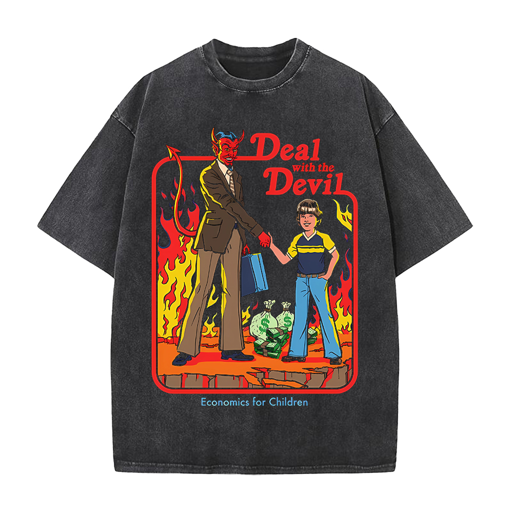 Deal Wich The Devil Baskılı T- - Summer Clothing Deals incelemesi ve fiyatı