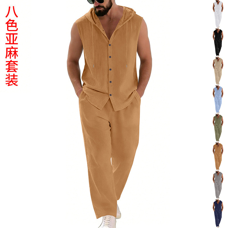 Erkek Günlük Keten Takım Elbis - Summer Clothing Sets Men incelemesi ve fiyatı