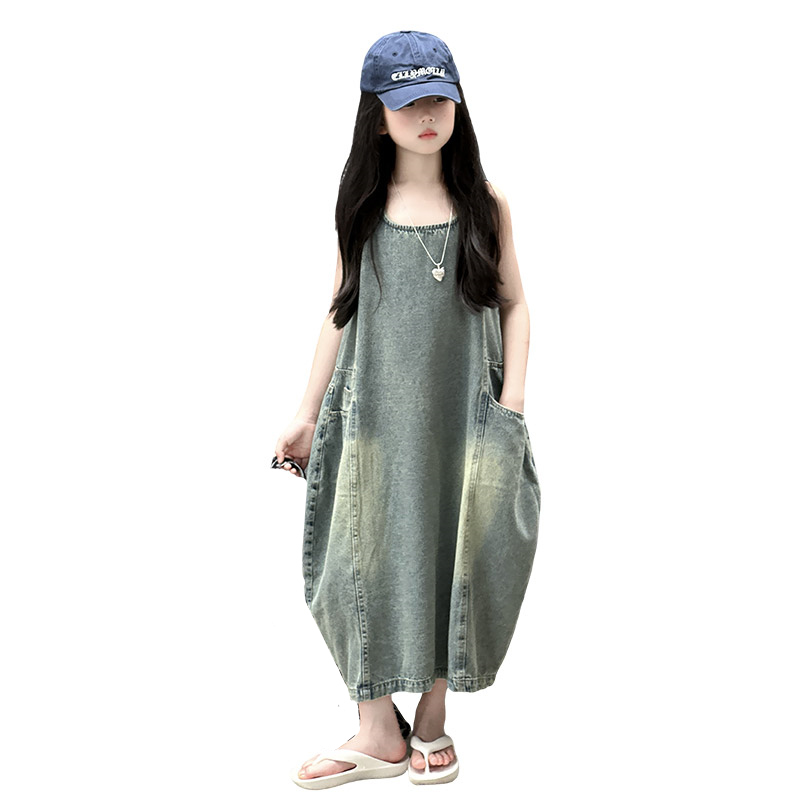 Vintage Mavi Çocuk Kız Yüksek  - Quality Summer Clothing incelemesi ve fiyatı