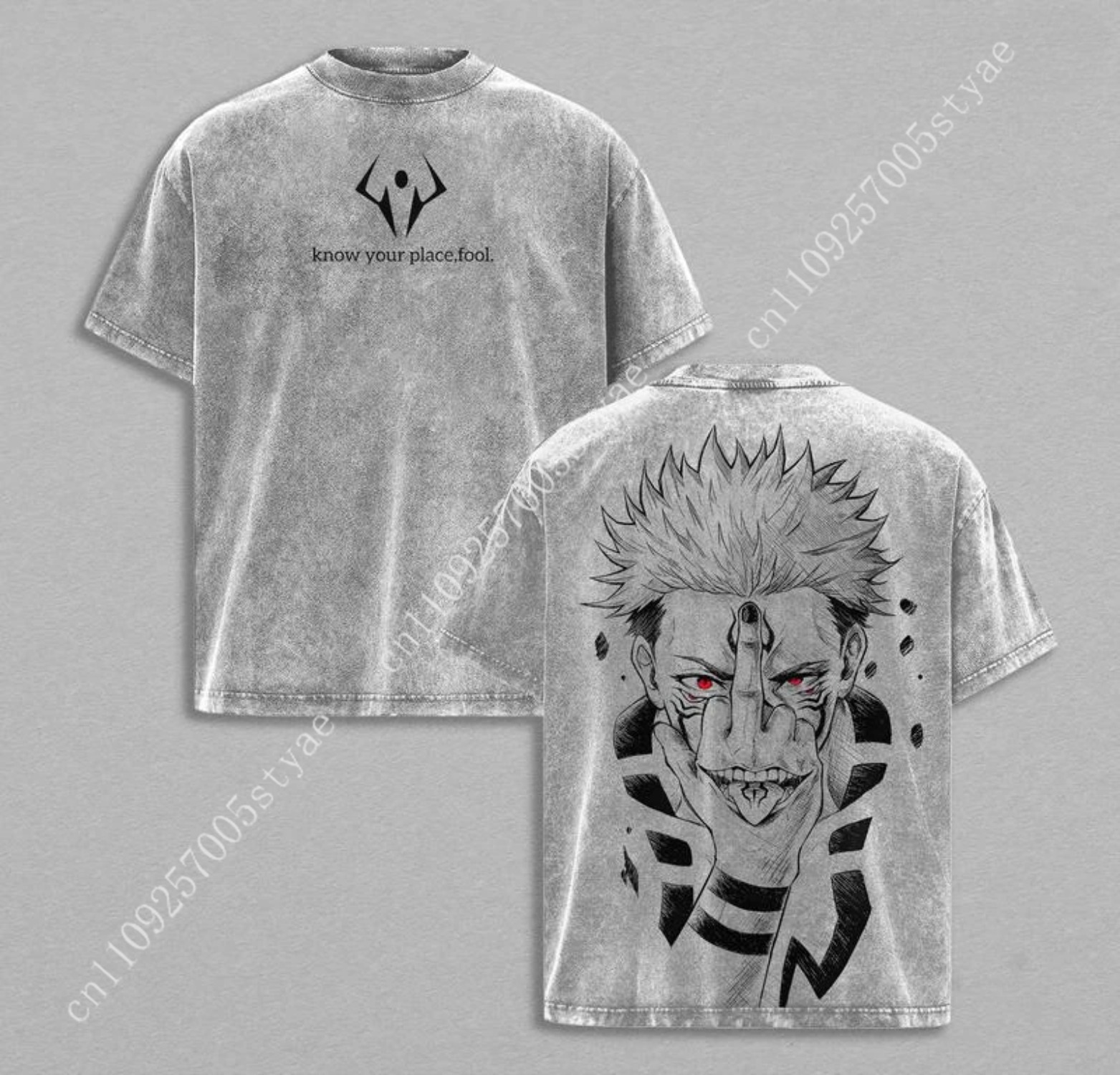Anime Ryomen Sukuna Grafik Bas - Vintage Summer Clothing Men incelemesi ve fiyatı
